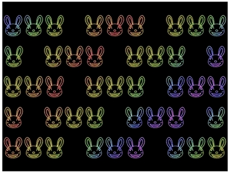 ウサギの壁紙 ウサギ,うさぎ,壁紙,背景,ポストカード,ザラザラ,ノイズ,グラデーション,虹色,レインボーのイラスト素材