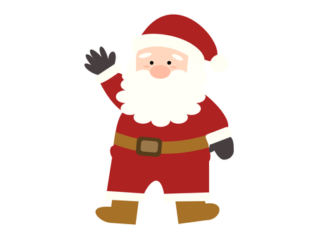 サンタクロース①全身 サンタさん,サンタクロース,クリスマス,クリスマスイブ,12月,帽子,ひげ,聖夜,冬,コスチュームのイラスト素材