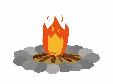 焚き火の炎 焚き火,火,炎,燃える,焼く,火起こし,ベクター,シンプル,イラストのイラスト素材