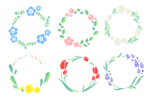 春の花のフレーム