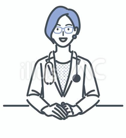対面で話す女性医師