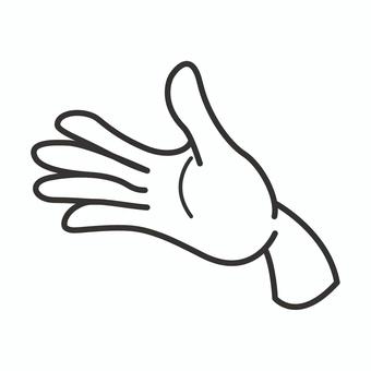 ハンドサイン お手上げ・手の上 手,手の平,お手上げ,ハンドサイン,掌,案内,あちら,こちら,説明,残念のイラスト素材