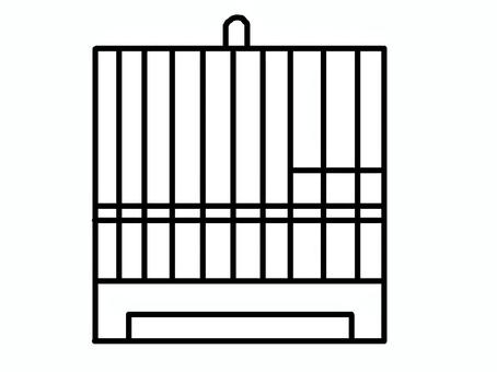 鳥かご 鳥かご,止まり木,飼育,金属製,容器,イラストのイラスト素材