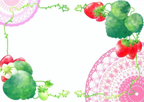 Strawberry frame, , JPG and PNG