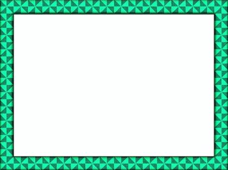 風車模様の額縁フレ−ム　ライトグリーン 風車模様,額縁,フレ−ム,ポストカード,メッセージカード,飾り枠,あしらい,背景なし,ライトグリーン,ザラザラのイラスト素材