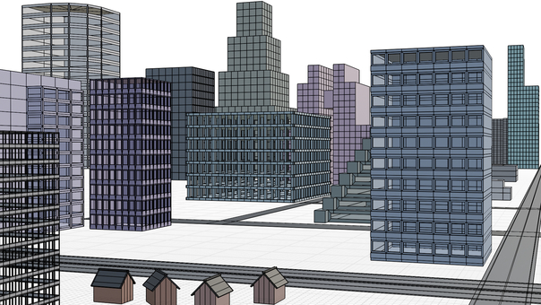 パース都市 ビル,都会,都市,高層ビル,都,市街,シティ,市街地,タウン,市のイラスト素材