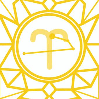 シームレスなモザイク　牡羊座の線画　ｐ おひつじ座,牡羊座,星座,星,占い,運勢,ホロスコープ,占星術,12星座,宇宙のイラスト素材