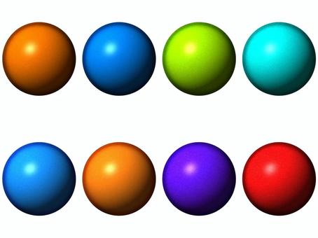 球体アイコン　セット 球体,玉,球,丸,アイコン,ボタン,ポストカード,セットのイラスト素材