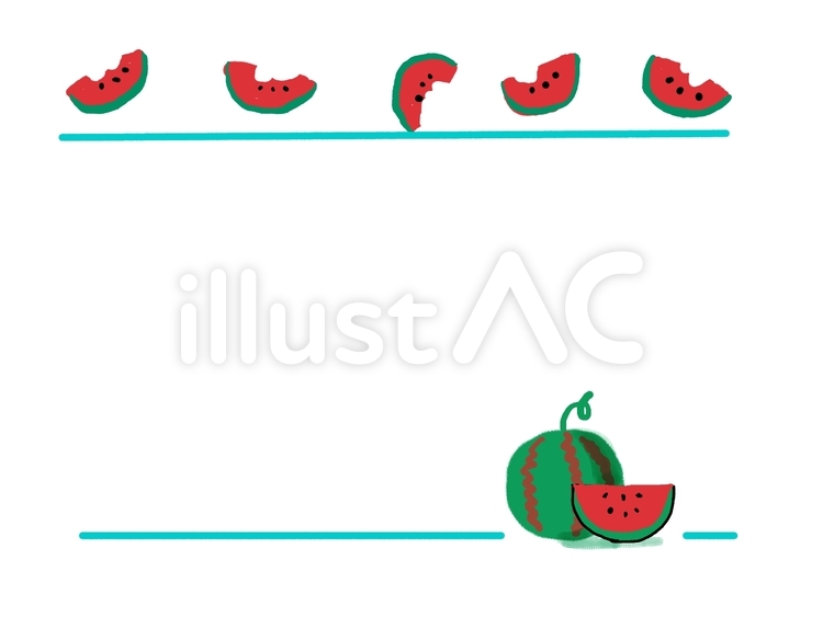 スイカの季節 夏,水色,風物詩のイラスト素材