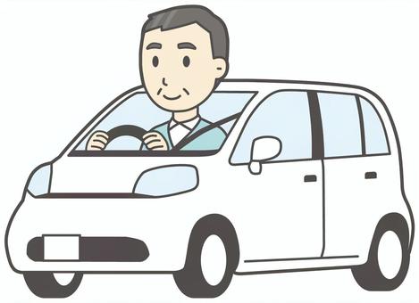 ニット中年男性-471-全身  ニット中年男性-471-全身 自動車,おじさん,男性,中年,お父さん,パパ,シニア,ミドルエイジ,人物,かわいいのイラスト素材