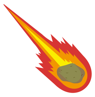 落下する隕石 隕石,宇宙,天体,小惑星,岩,炎,落下,高速,危険,灼熱のイラスト素材