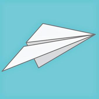 紙飛行機_3(主線あり) 紙飛行機_3(主線あり) 紙飛行機,折り紙,ペーパークラフト,おもちゃ,遊び,上昇,飛行,翼,アイコン,ワンポイントのイラスト素材