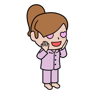 目がハートの女 女,目がハート,恋愛,笑顔,ときめき,可愛い,表情,幸せ,感情,ドキドキのイラスト素材