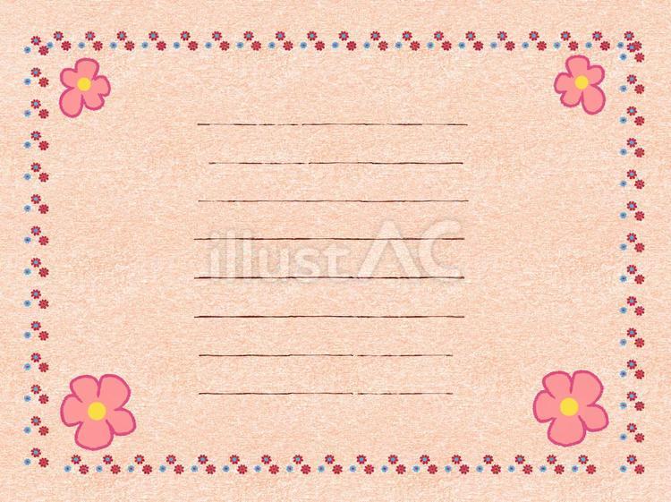 小さな花の枠5 花,枠,手紙のイラスト素材