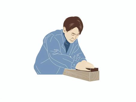 大工1 大工1 男性,仕事,大工のイラスト素材