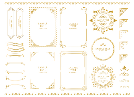 Illustration, frame, line, decorative frame, 