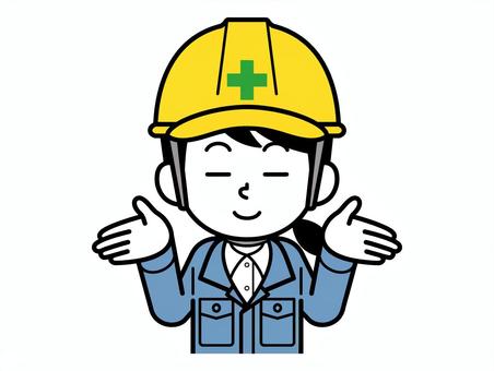 白々しい現場監督の女性