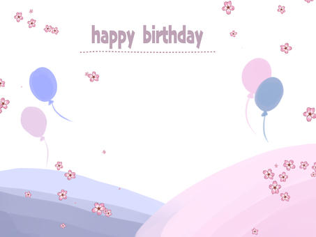 Birthday card with a photo in the middle, , JPG, PNG and AI