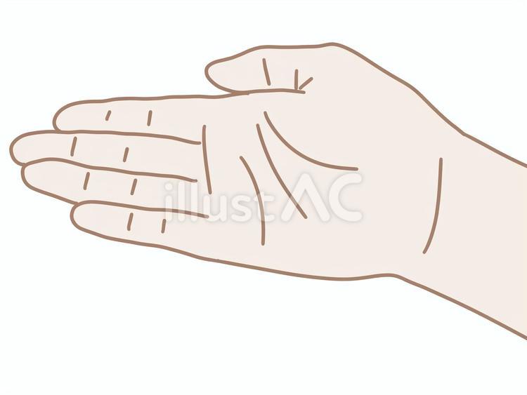 握手を差し伸べる手の平 手,掌,手の平のイラスト素材
