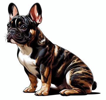 french bulldog illustration, dog, animal, a pet, JPG and PNG