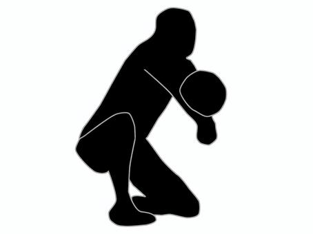 バレーボールシルエットイラスト バレーボール,スポーツ,競技,球技,人物,影,シルエット,イラスト,白背景,白バックのイラスト素材