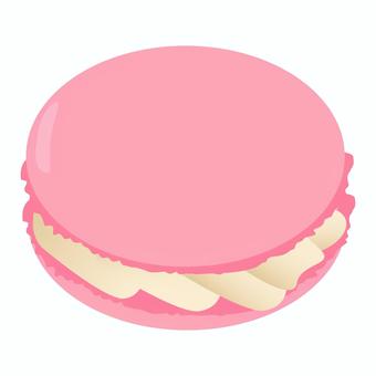 マカロン　単品　ピンク マカロン,マキャロン,マコロン,フランス,パステルカラー,焼菓子,焼き菓子,洋菓子,菓子,甘味のイラスト素材