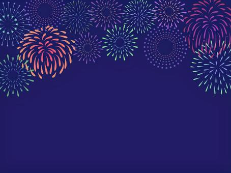 Illustration, summer, summer vacation, fireworks, 