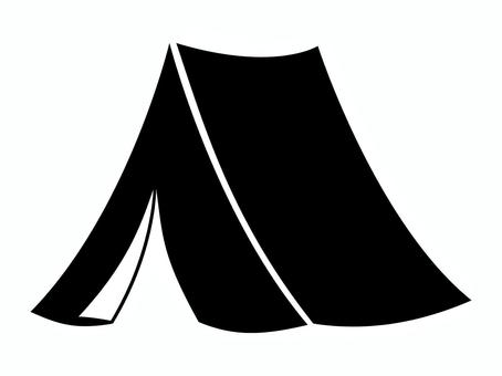 テントのシルエットアイコン テント,キャンプ,アウトドア,シルエット,アイコン,案内,シンプル,印,ワンポイント,マークのイラスト素材