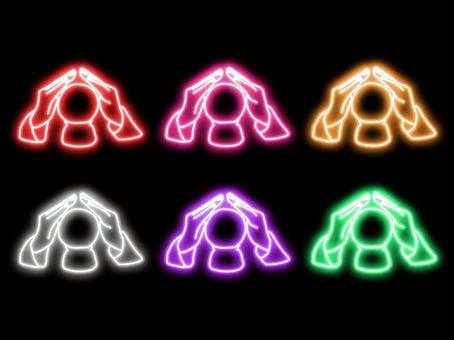 Fortune teller's hands holding a neon crystal ball, JPG and PNG Fortune teller's hands holding a neon crystal ball, fortune telling, fortune teller, crystal jade, JPG and PNG