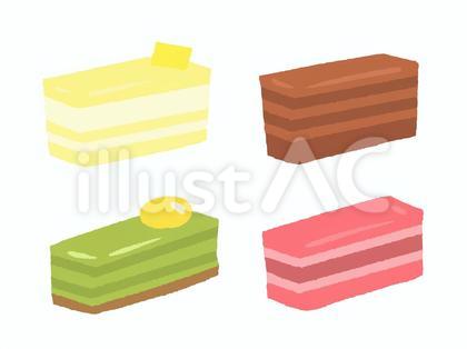 四角いケーキ 線なし