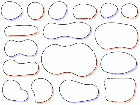 ポップな流体フレームセット ピンク 紫 フレーム,吹き出し,流体シェイプ,パステル,セット,ポップ,かわいい,ピンク,紫,白のイラスト素材