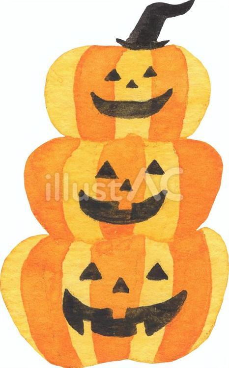 ハロウィン　かぼちゃ ハロウィン,かぼちゃ,10月のイラスト素材