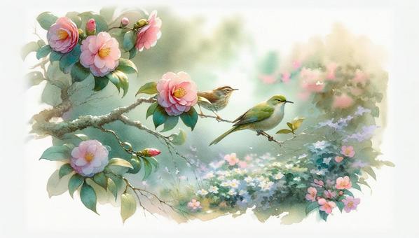 Illustration, spring, nice, bird, 