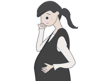 妊婦の体調トラブル 妊婦,妊娠,マタニティ,体調不良,女性,人物,健康,生活,疲労,医療のイラスト素材
