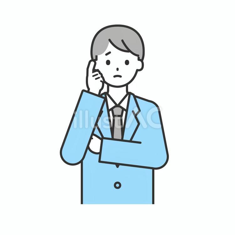 SS単体_会社員の男性12 大人,20代,30代のイラスト素材