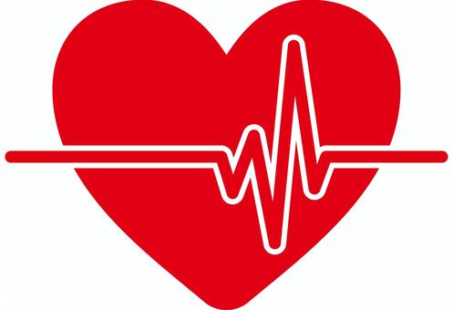 ハート心拍e ハート,心電図,鼓動,心音,健康診断,健康状態,検査,心拍数,心拍,人間ドッグのイラスト素材