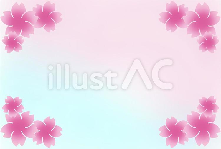 桜背景　フレーム 桜,さくら,サクラのイラスト素材