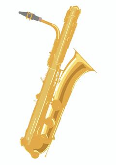 バリトンサックス バリトンサックス,楽器,サックス,バスサックス,音楽,吹奏楽,木管楽器のイラスト素材