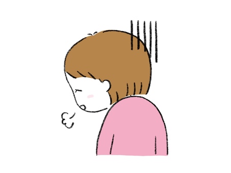 背中を向けがっかりしている女の子 手書き がっかり,落胆,落ち込み,落ちこぼれ,ため息,残念,悲しい,ショック,失望,失念のイラスト素材