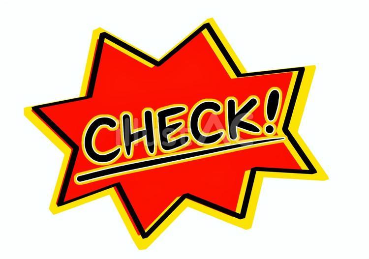 CHECK（チェック）の英語表記のポップ ポップ,販促物,手書きのイラスト素材