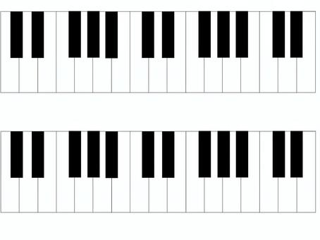 ピアノの鍵盤　２段 ピアノ,鍵盤,２段,エレクトーン,楽器のイラスト素材