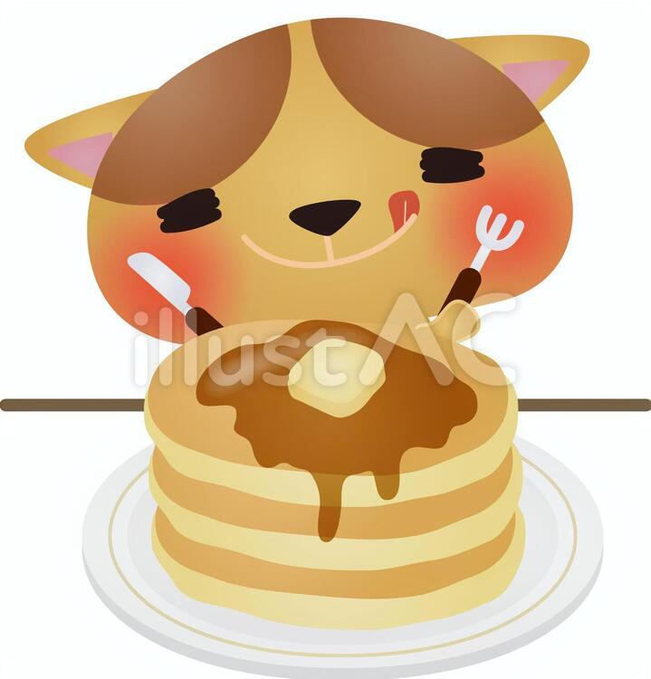 cat228 猫,パンケーキ,ホットケーキのイラスト素材