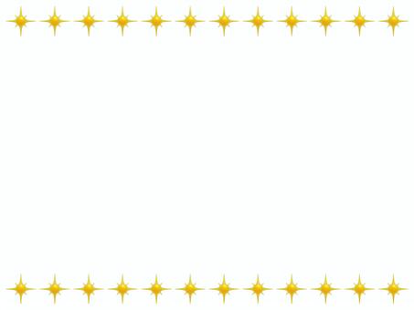 黄色いダイヤの長方形の3D上下フレーム ダイヤ,キラキラ,フレーム,3d,立体,マーク,可愛い,輝き,星,枠のイラスト素材