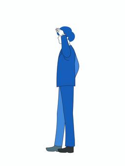 遠くを見る人 ビジネス,人物,男性,未来,スーツ,展望,見つめる,目標,ゴール,努力のイラスト素材