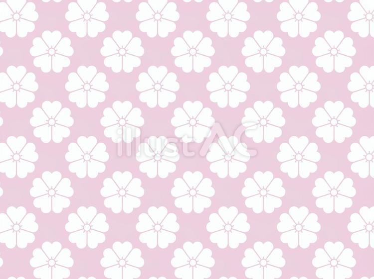 桜紋文様（白・背景透過） 桜,桜紋,花のイラスト素材