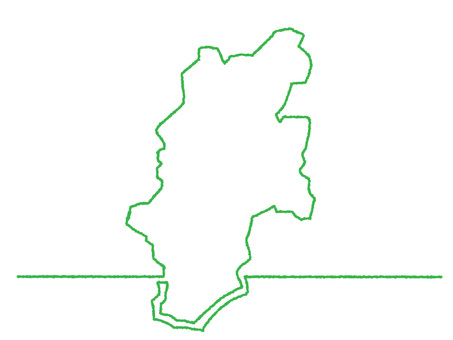 長野の一筆書き 長野,地図,一筆,線画,手描き,挿絵,ワンポイント,素材,商用可,無料のイラスト素材