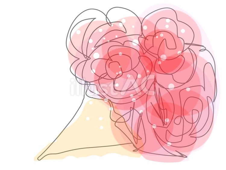 誕生日おめでとう！お祝いの花束です。２ 植物,誕生日,花束のイラスト素材