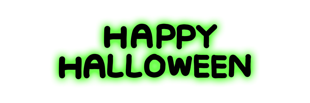 ネオン風ハッピーハロウィン文字素材 ハロウィン,ハッピーハロウィン,文字,英語,見出し,ネオン,グリーン,ネオンカラー,蛍光色,ポップのイラスト素材