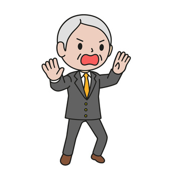 威嚇する人 威嚇,怒り,闘争,攻撃的,警戒,睨む,挑発,男性,スーツ,ビジネスのイラスト素材