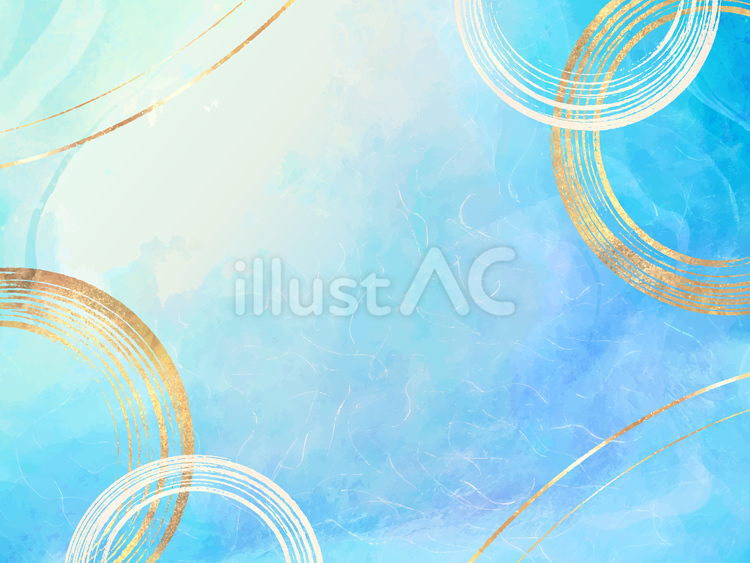 和紙テクスチャ（波模様・海色） 和紙,波,水のイラスト素材